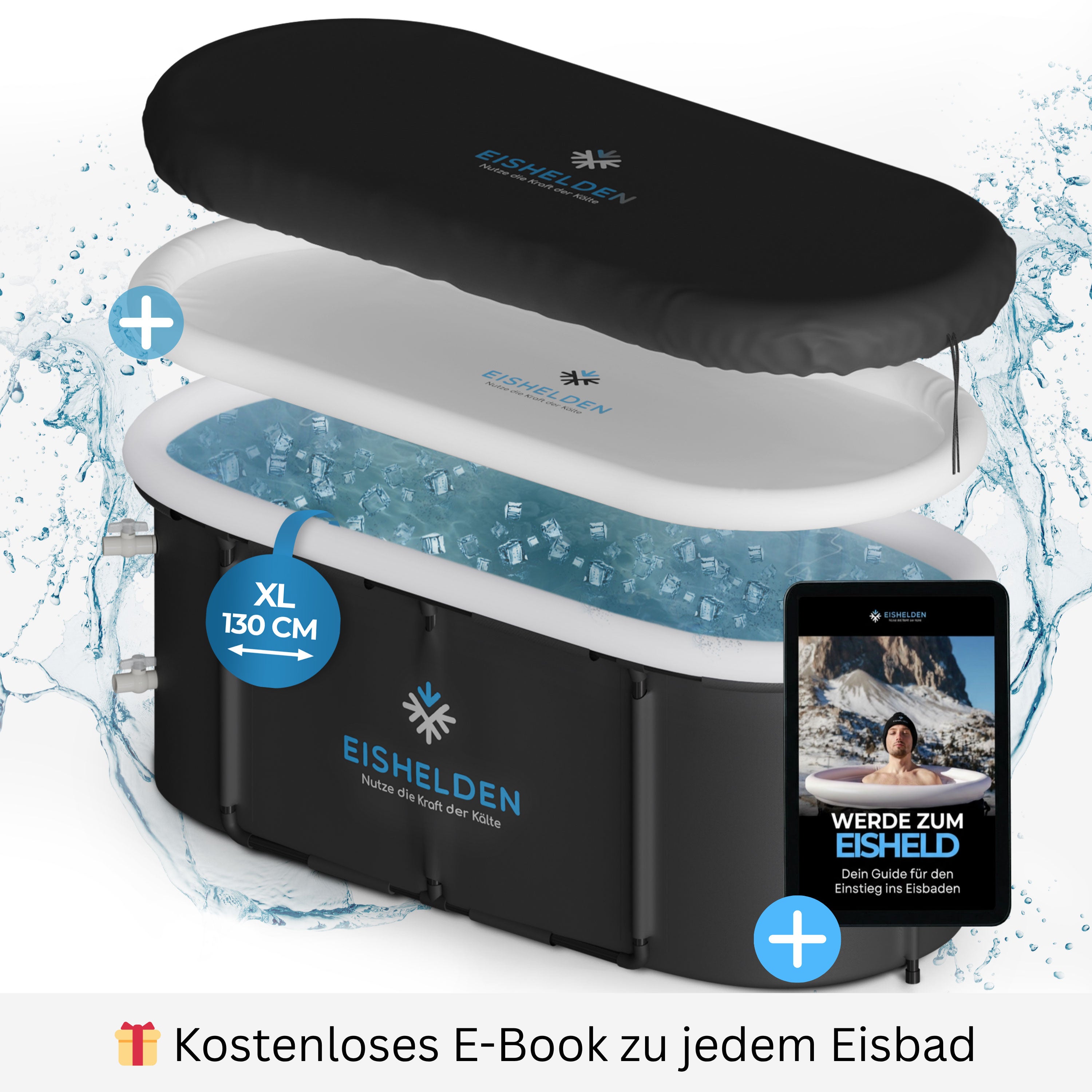 Eishelden Premium ovales Eisbad Komplettset