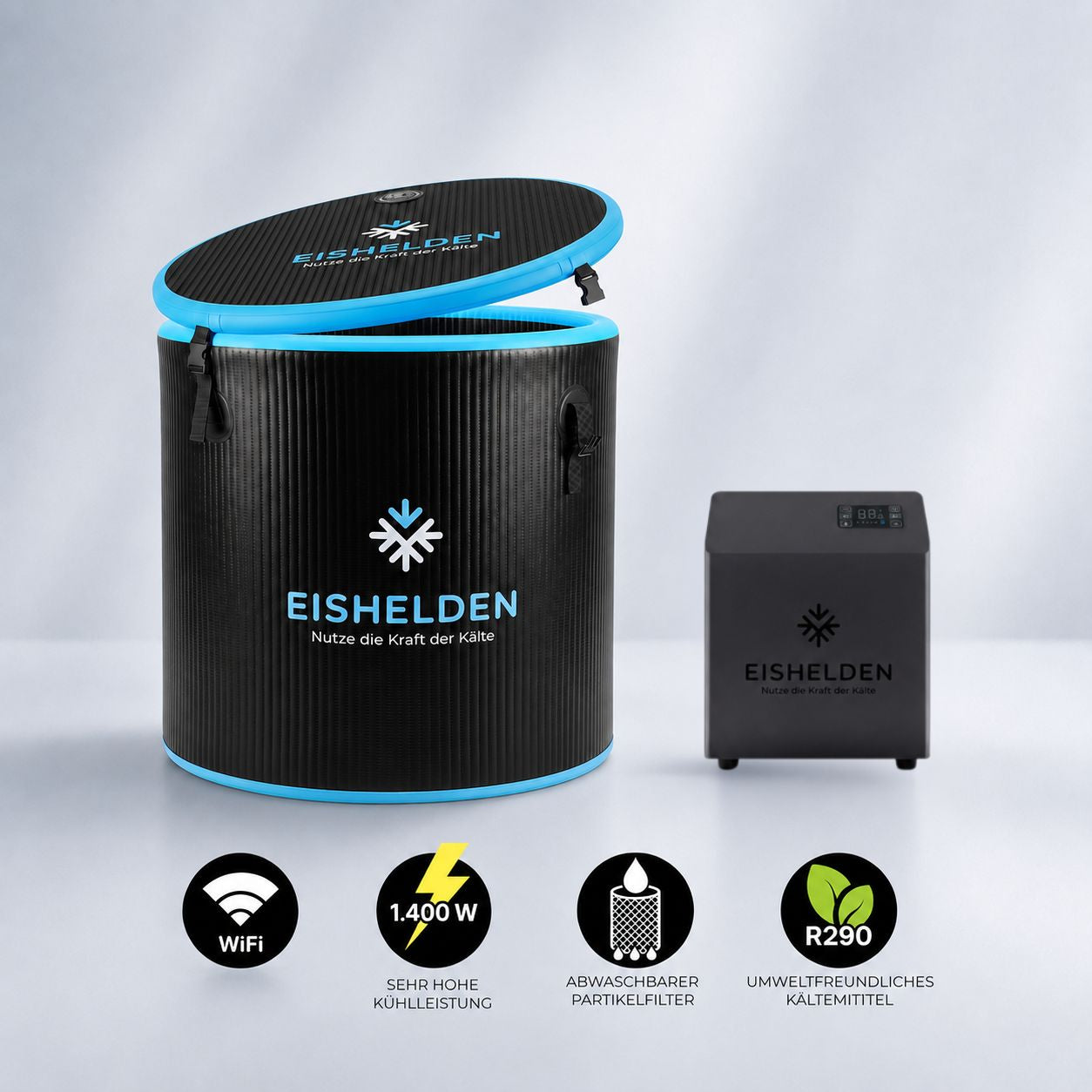 Eisbad Pro & Durchlaufkühler Björn | All-in-One Eisbad Set