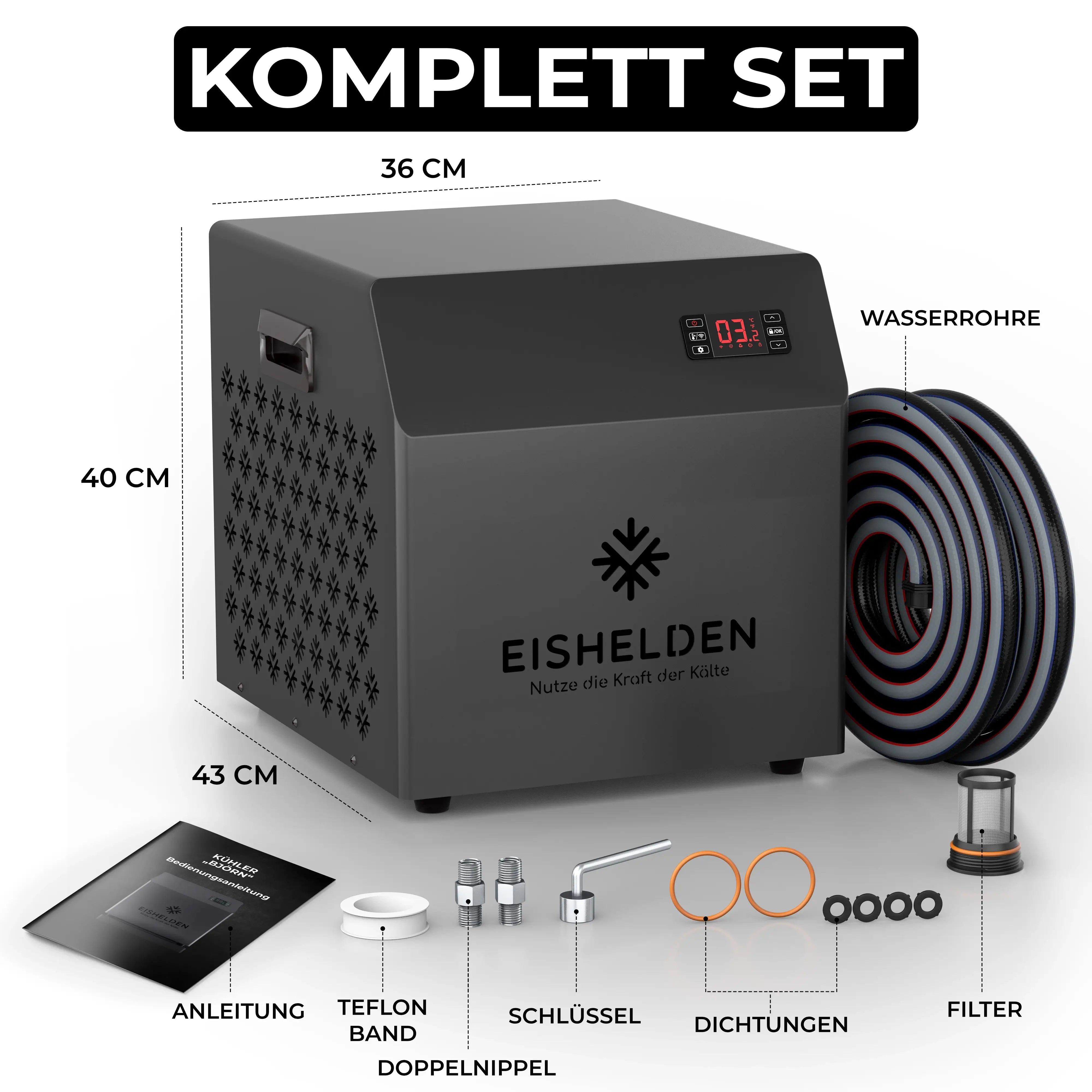 Eishelden Durchlaufkühler Björn - Powerkühlung für dein Eisbad