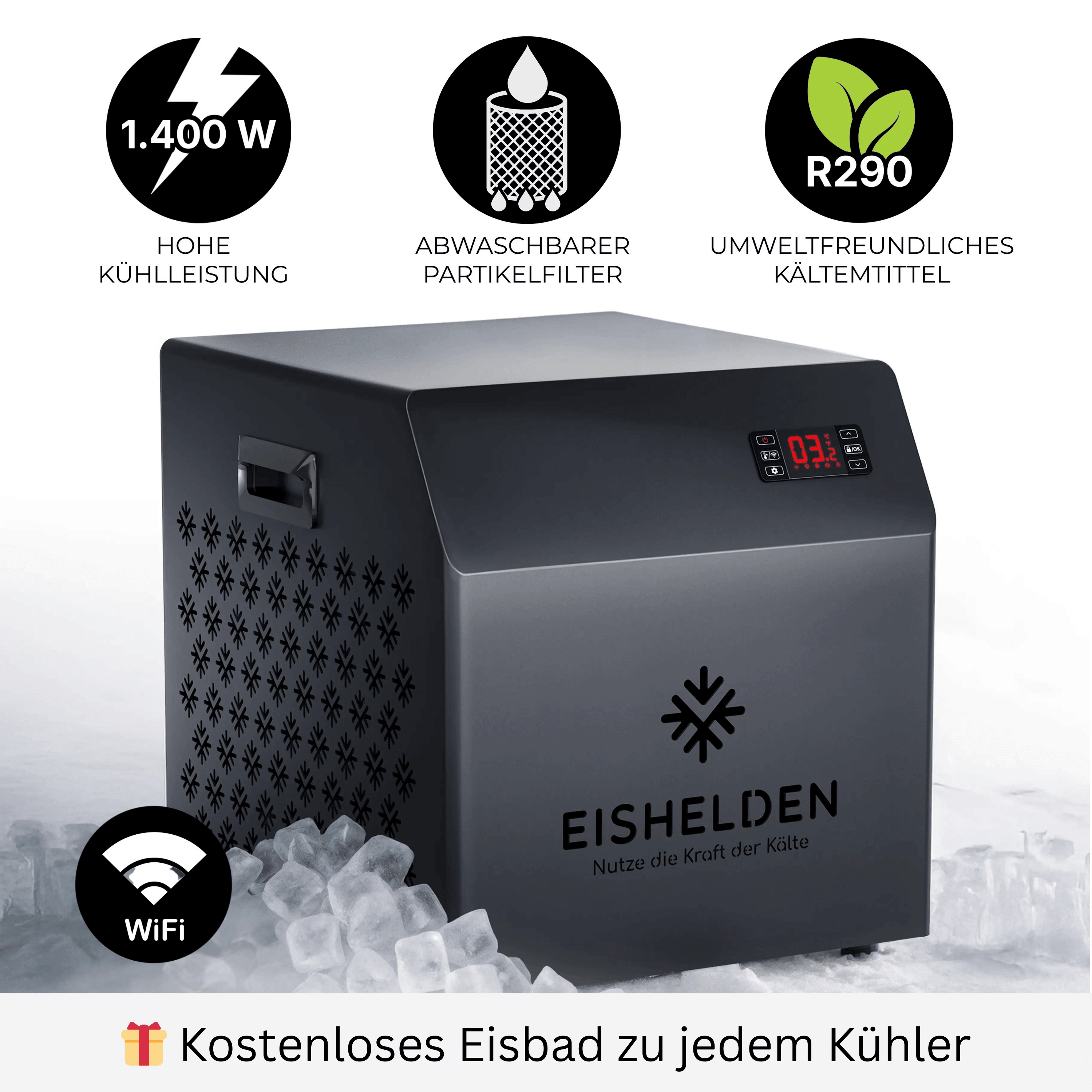 Eishelden Durchlaufkühler Björn - Powerkühlung für dein Eisbad