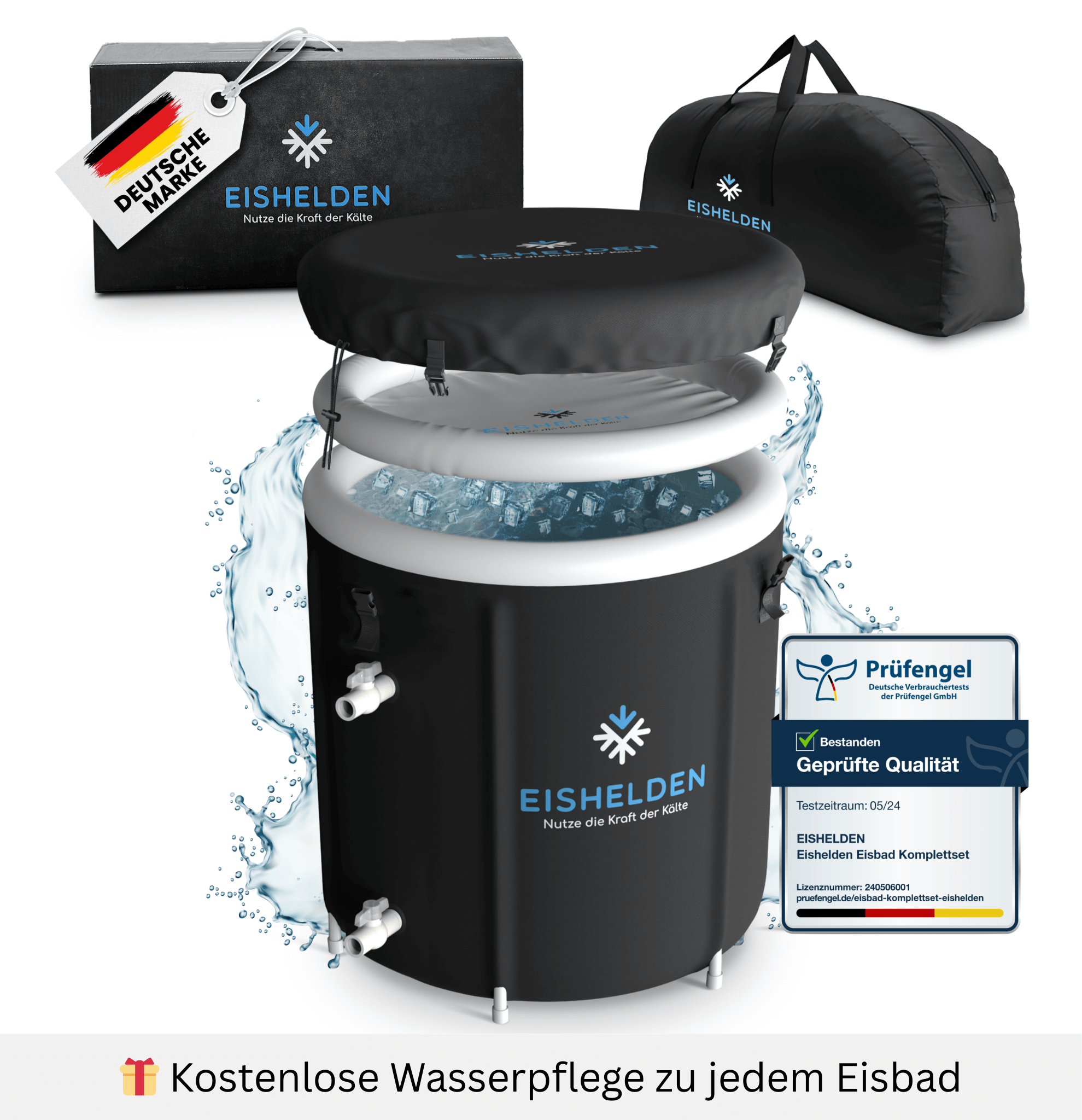 Eishelden Premium Eisbad Komplettset (+ GRATIS Wasserpflege)