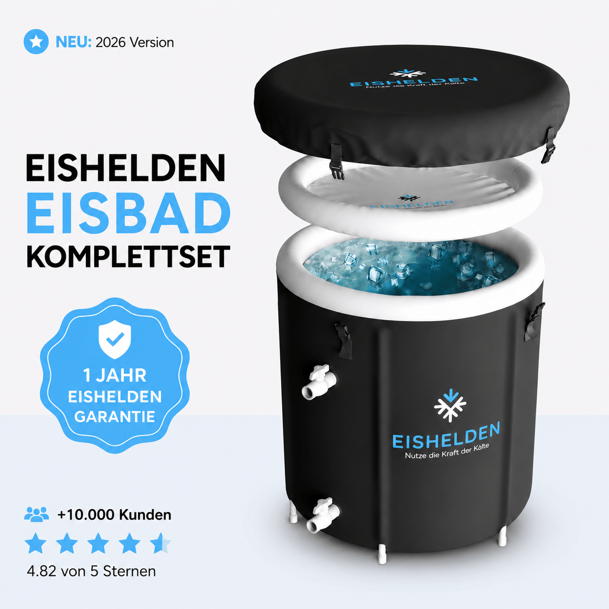 Pro Eisbad Komplettset Bundle (+ Thermometer, 3x Eisblock & Ebook)