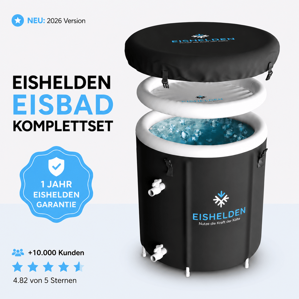 Pro Eisbad Komplettset Bundle (+ Thermometer, 3x Eisblock & Ebook)