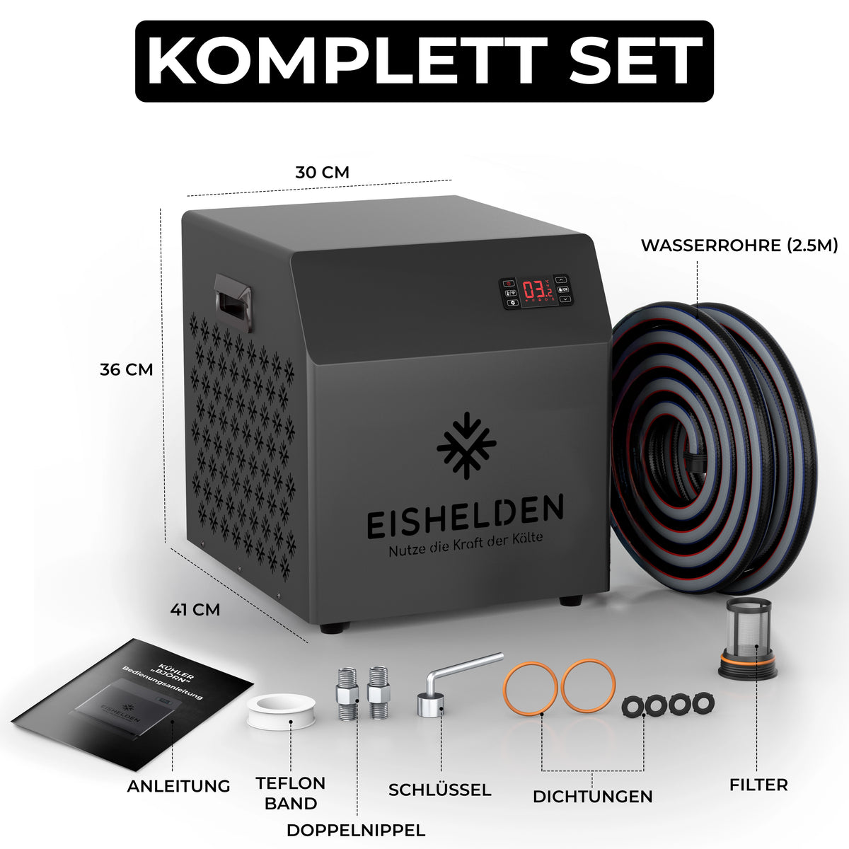 Eisbad & Durchlaufkühler Lars | All-in-One Eisbad Set